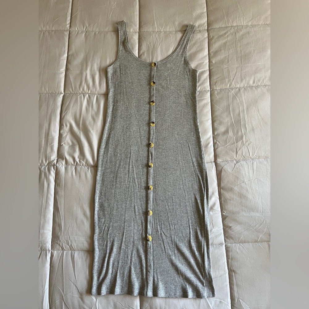 Brave Soul Button Front Midi Dress